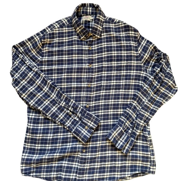 Faherty Other - Faherty Men's Shirt Size Large L Plaid Flannel Button Down Long Sleeve Blue EUC